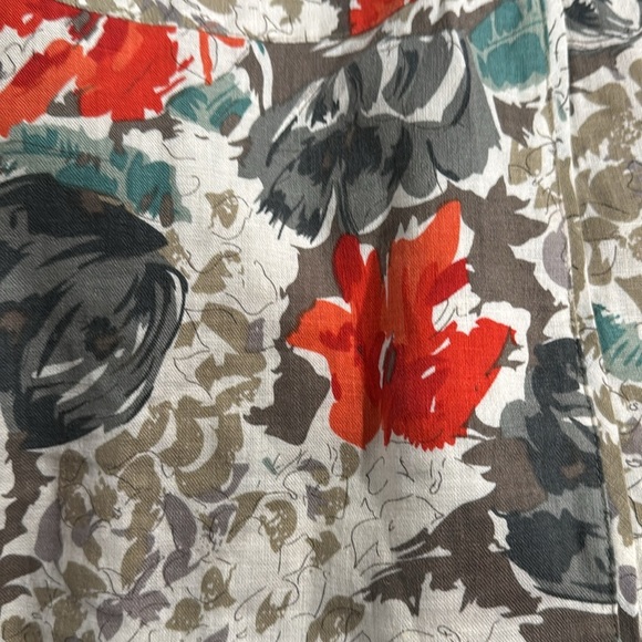 Cato Linen Fully Lined Side Zip Floral Pencil Skirt with Pockets Size 14 - Picture 8 of 8